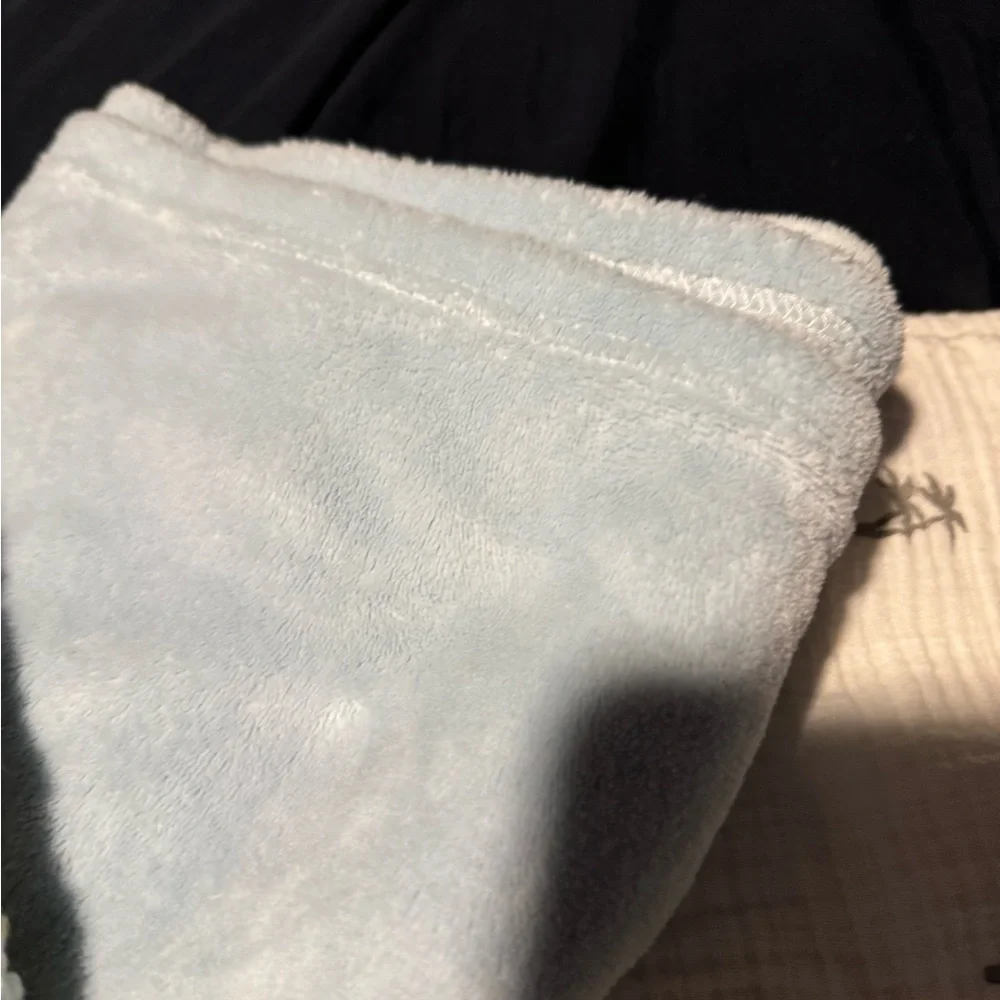Set of 3 baby/toddler blankets. Cozy, super cute, functional.